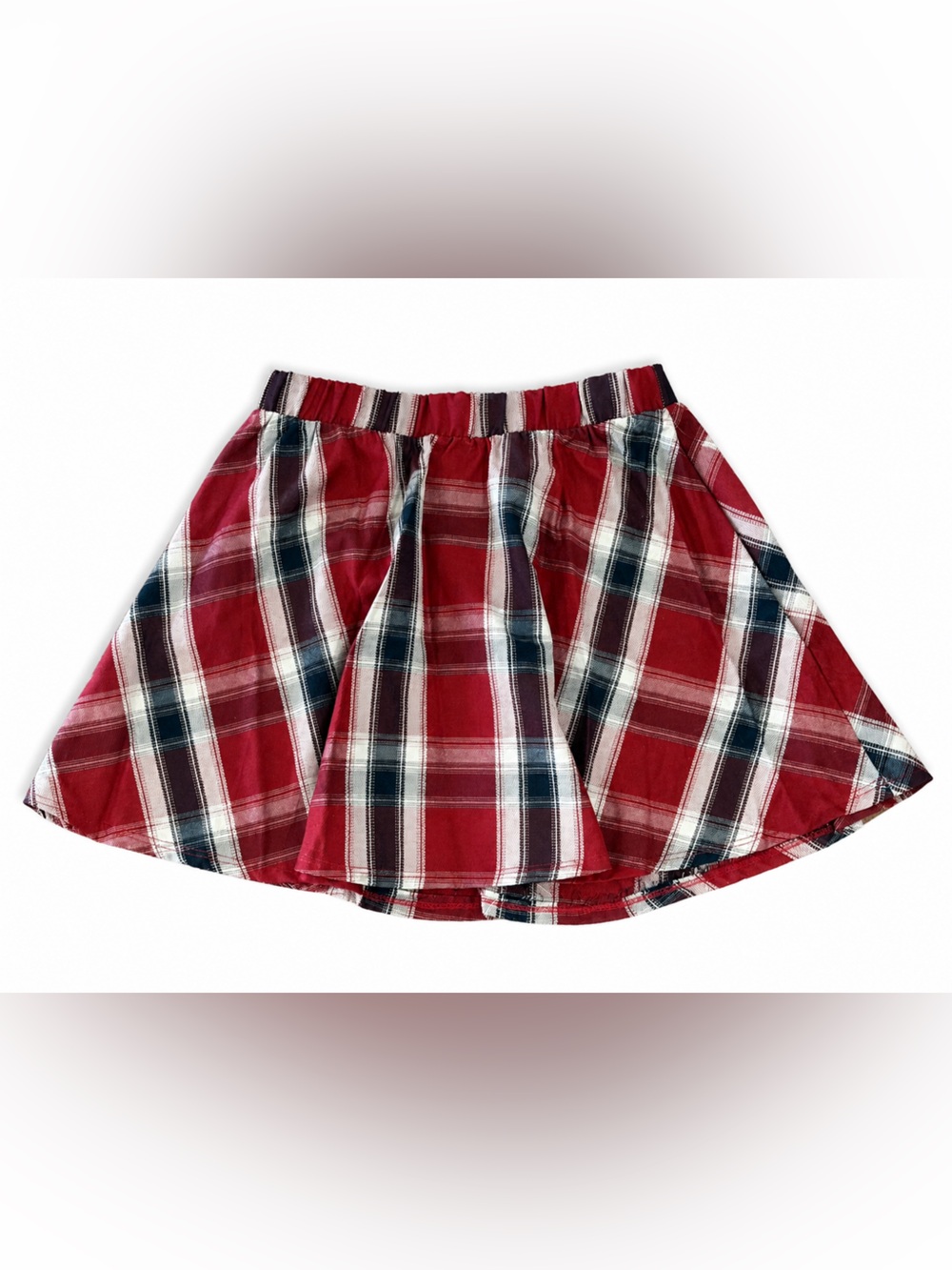 Red Plaid Circle Skirt